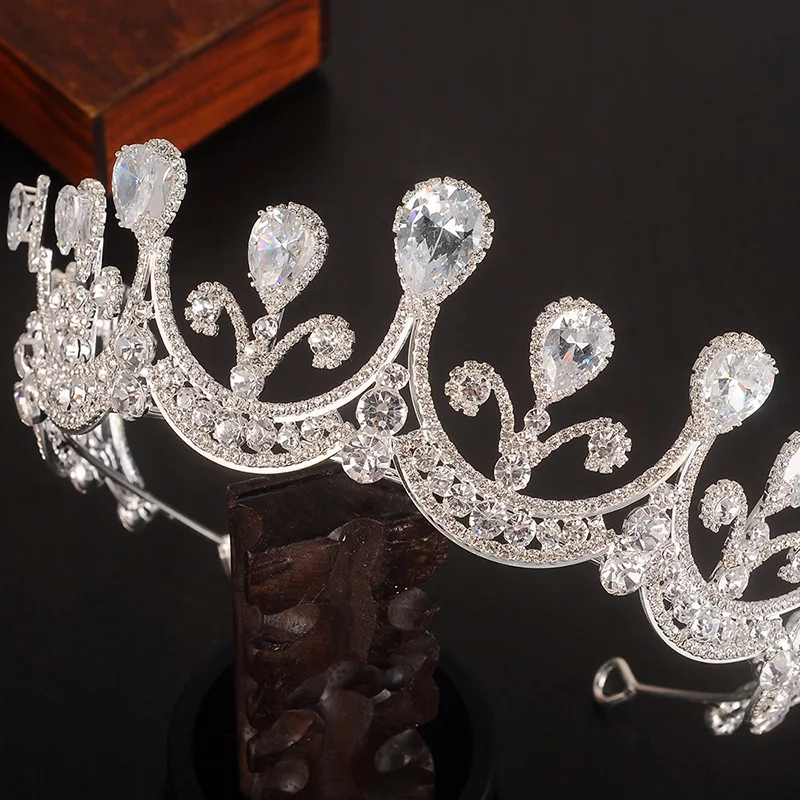 

New High-End crystals Baroque Zircon tiaras and crowns Tiara princess crown crystal wedding hair accessories Bridal
