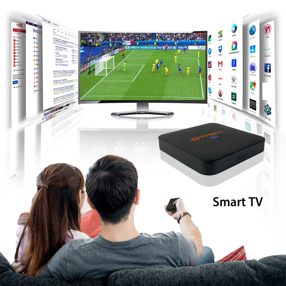 GTMEDIA G3 S905W Android 7,1 Smart Tv Box медиаплеер 2G+ 16G пульт дистанционного управления Встроенный 2,4G Wifi 4K HD iptv подписка netflix