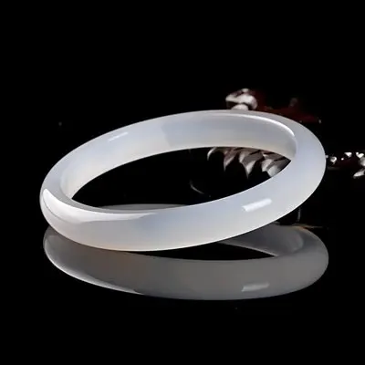 Zheru ювелирные изделия натуральный агат халцедон белый 54-64 мм элегантный браслет