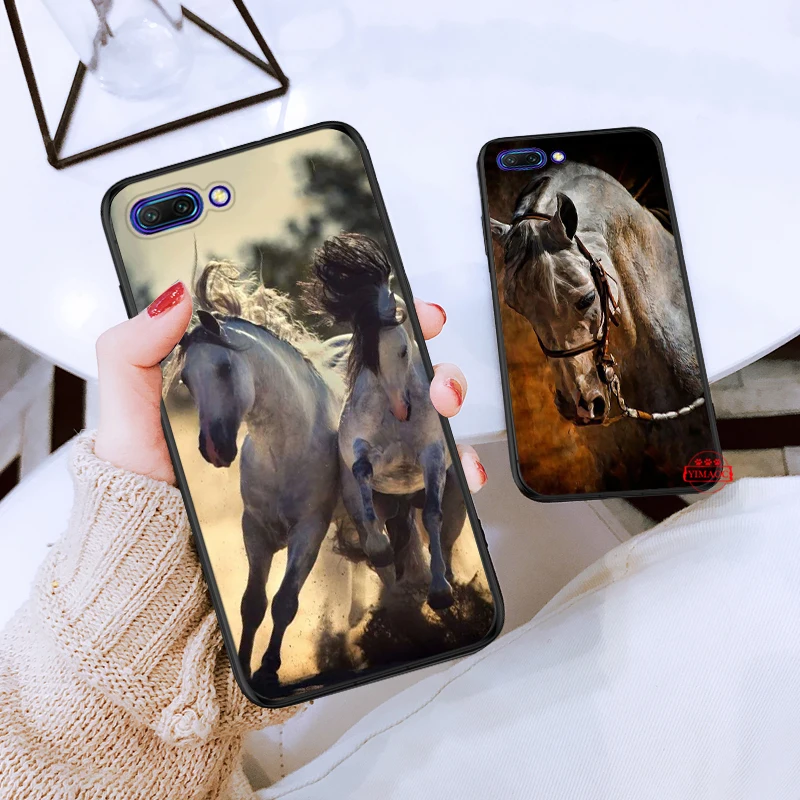 The Great beauty horse DIY Painted Silicone Case for Huawei honor 6A 7A Pro 7X 8 Lite 8X 8C 9 Note 10 View 20 9X |