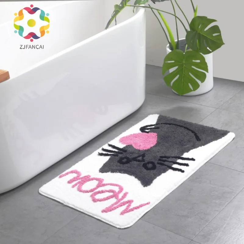 Мультяшный детский коврик для пола Серия животных ванной комнаты дверь спальни