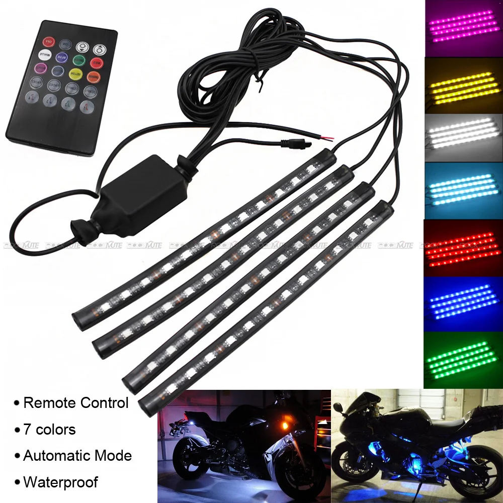Мотоцикл RGB светодиодные ленты атмосферное декоративное Дистанционное управление освещением для Yamaha MT-10 mttractracer MT01 MT25 MT03 XSR900