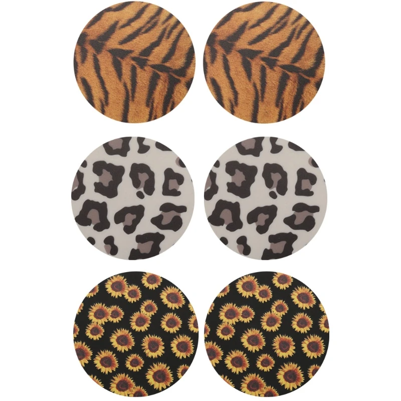 

N0HF 2 Pcs Cup Coasters Anti Slip Drinks Mat Soft PVC Drinks Absorbent for Cars Boat Vehicles Cup Holder