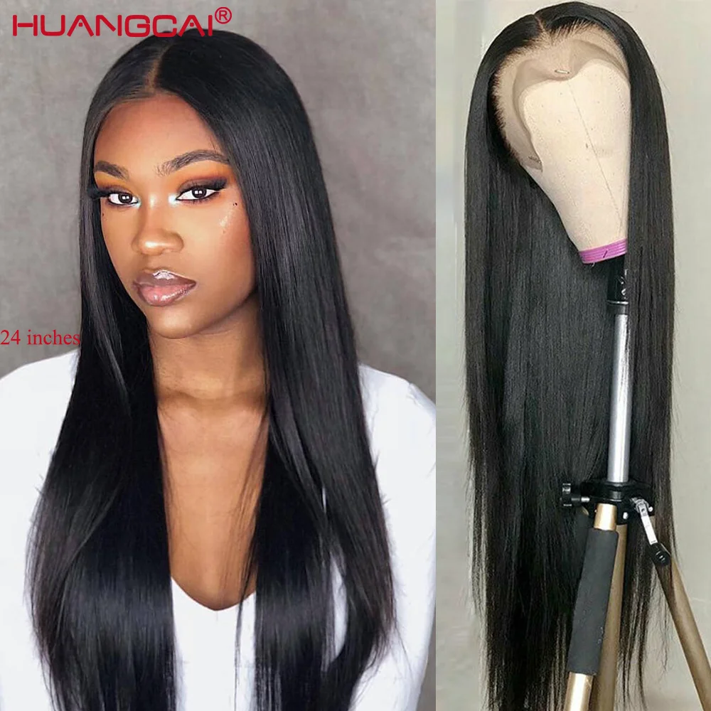 13x4 Lace Front Wig 14-32 34 Inches Brazilian Straight Human Hair PrePlucked Natural Hairline Remy wig for Women with Baby Hair