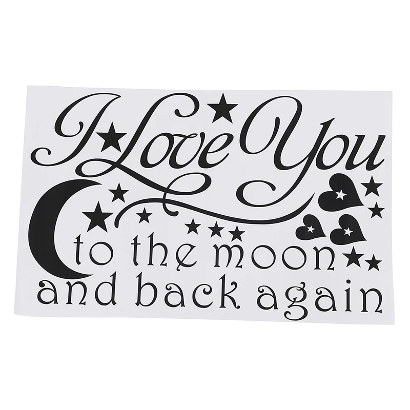 JEYL любовь цитаты Настенный декор искусство стены я люблю тебя на Луну и заднюю
