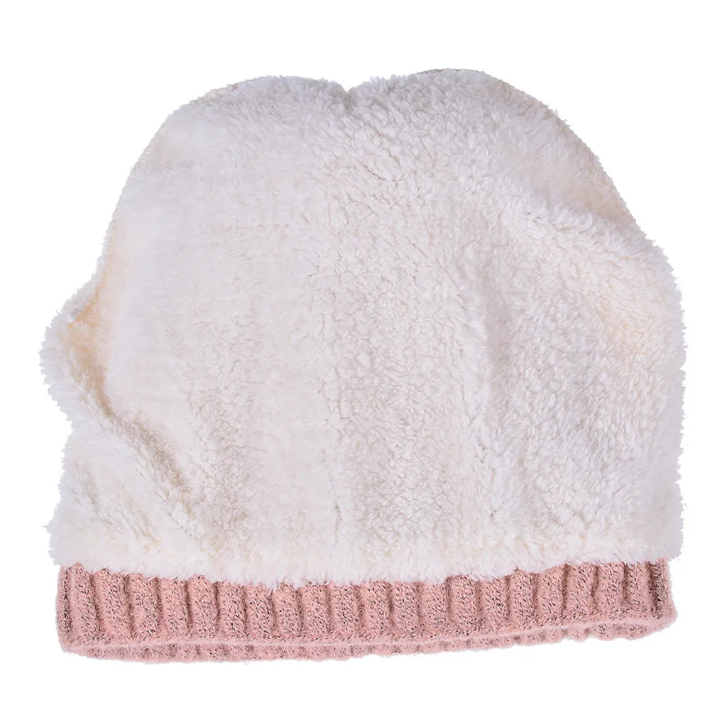 Модная женская теплая зимняя шапка Женская Повседневная вязаная шерстяная шляпа