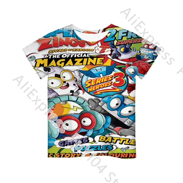 Детские футболки с 3D-принтом для мальчиков топы коротким рукавом мультяшная