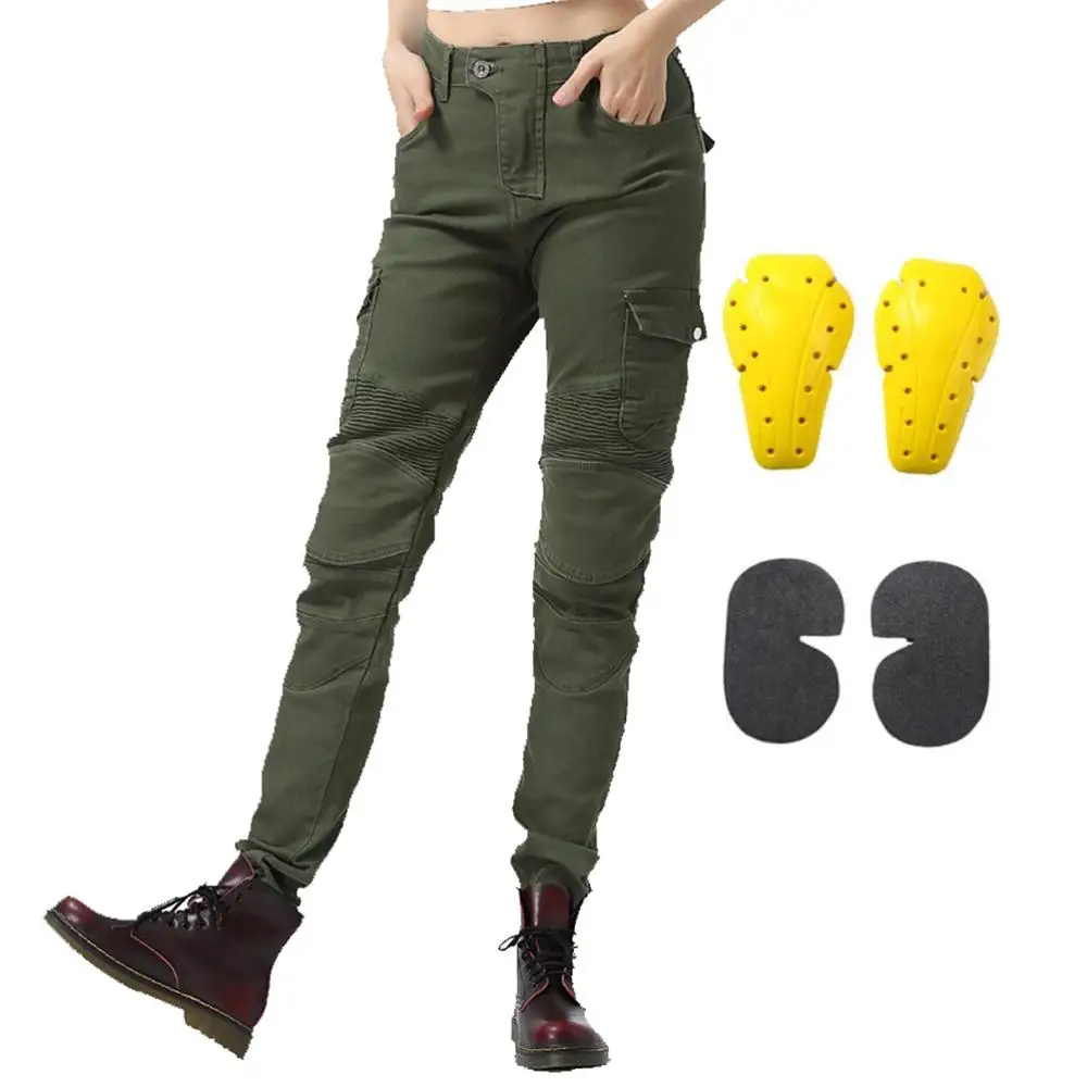 Женские мотоциклетные джинсы для езды бронированный CE брюки сверхпрочные