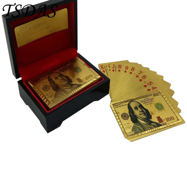 Бесплатная доставка игральные карты с покрытием 24 каратным золотом 8 8*57 см