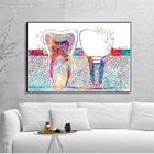 Плакаты для стоматологического искусства, зубной имплантат, Картина на холсте, стоматологическая гигиеническая настенная печать, картины, декор для клиники, Куадрос, украшение без рамки