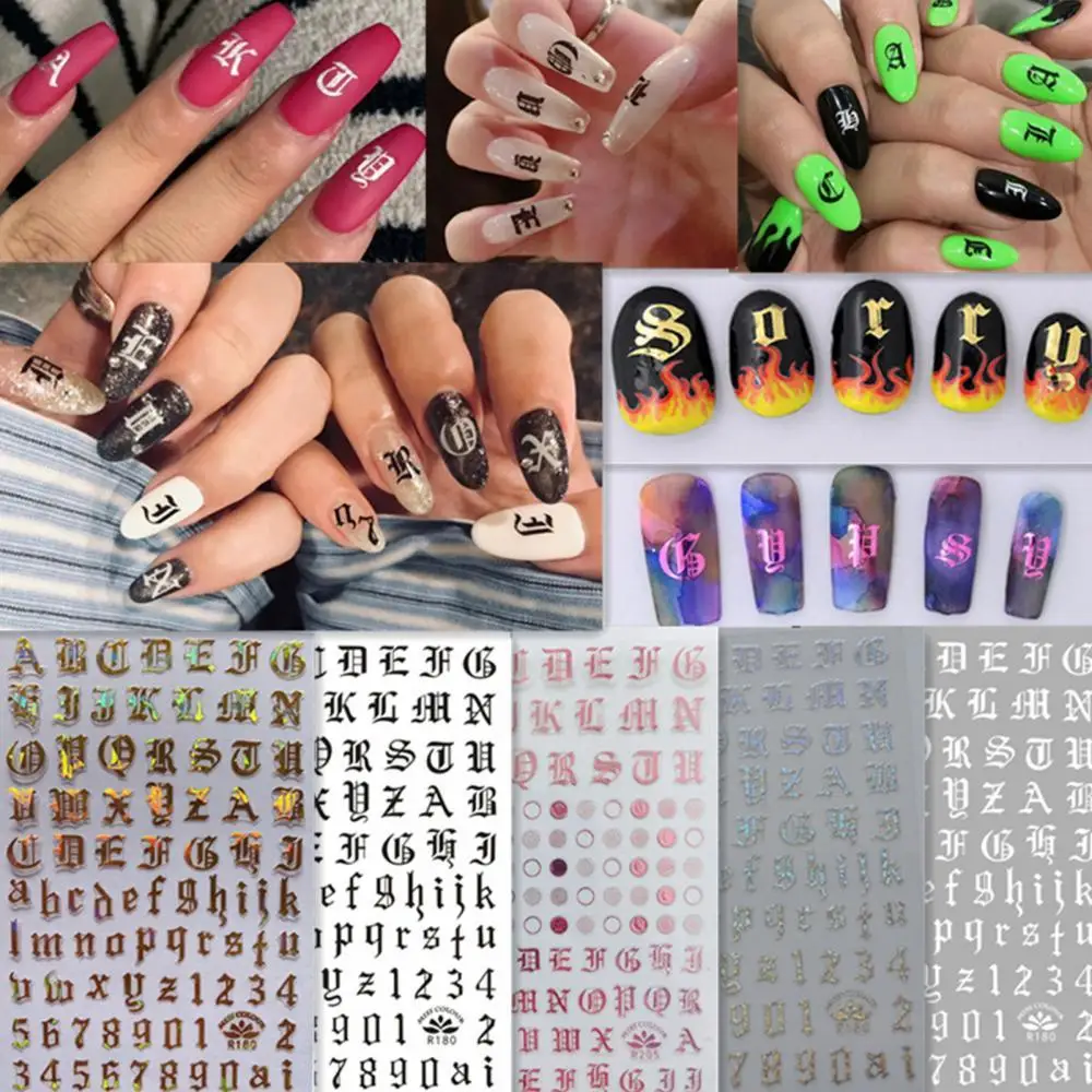 

12pcs Valentines Manicure Love Letter Flower Sliders for Nails Inscriptions Nail Art Decoration Water Sticker Tips