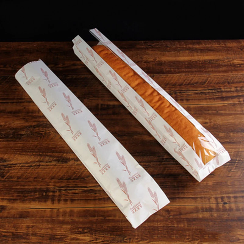 10 шт. крафт-бумажные сумки для багета практичный пакет хранения хлеба печенья