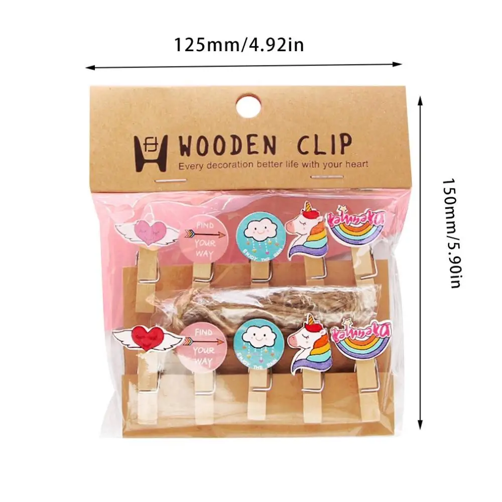 Новинка 12 шт. деревянные прищепки в форме мини сердца Шпилька для рукоделия