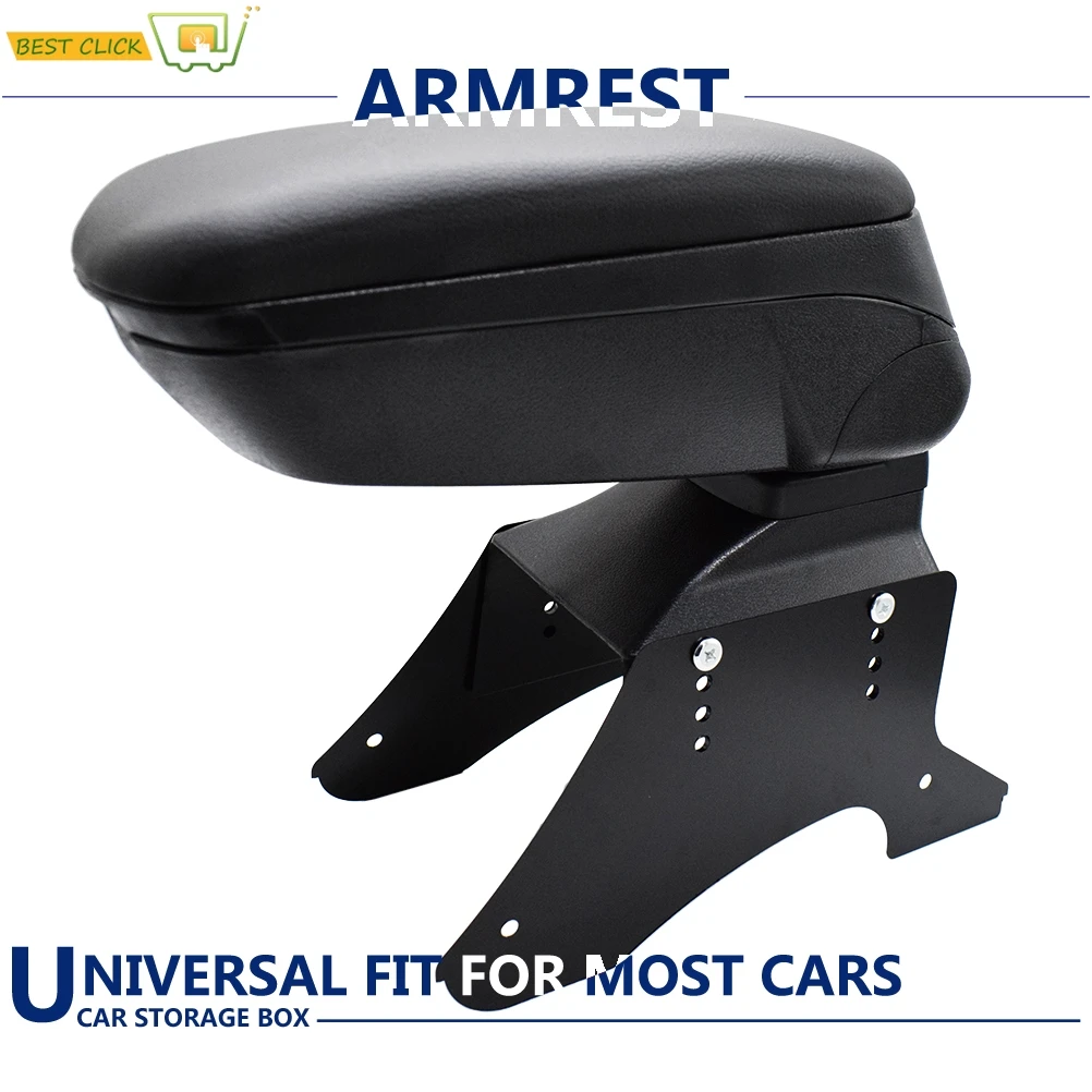 Black Universal Center Console Armrest For Camper Van Motorhome Boat Accessories Car Styling Adjustable Organizer Storage Box