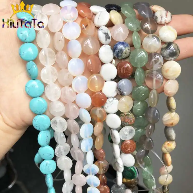 Круглые бусины 12*12 мм смешанные каменные из натурального агата бирюзы авантюрина