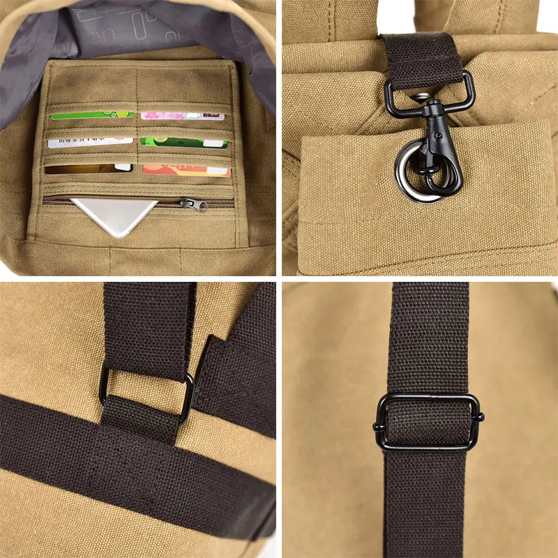 Винтажный дорожный Рюкзак-ведро для мужчин и женщин вместительные