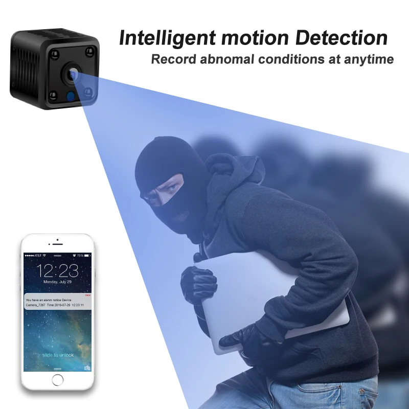 Jennov Wifi мини 2 мегапиксельная камера обнаружения микродвижения Двусторонняя