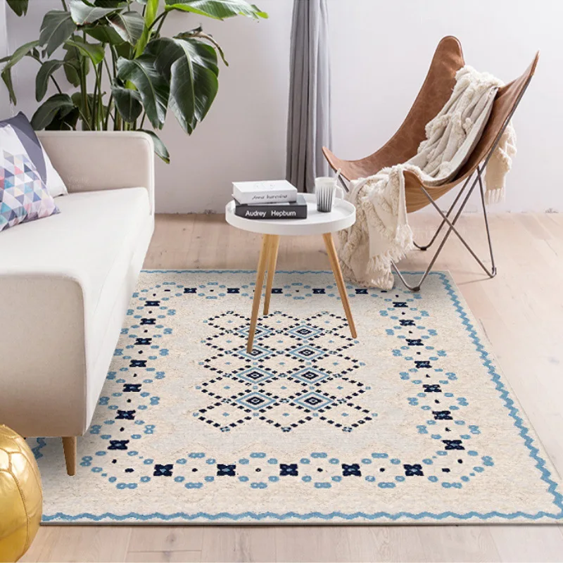 

Stylish Nordic style simple casual European geometric bedroom living room mat carpet custom