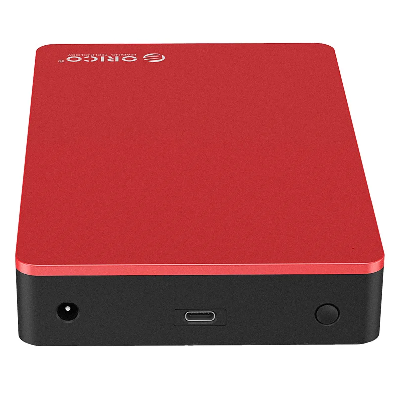 ORICO 3,5 дюйма type-C HDD чехол алюминиевый SATA для USB C внешний жесткий диск Корпус для 8 ТБ HDD SSD с адаптером питания 12 В