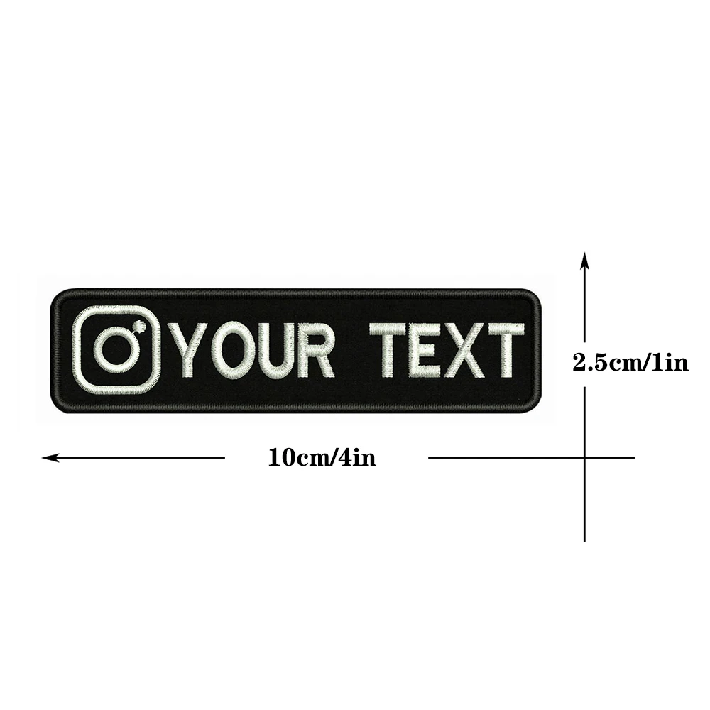 Логотип instagram 10 х2 5 см вышивка имя клиента текстовая нашивка полосы бейдж