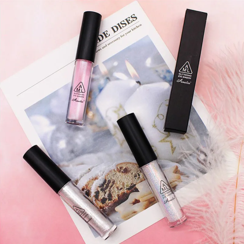 Жидкие тени для век 8 цветов телесные блестящие макияжа бриллиантов сверкающий