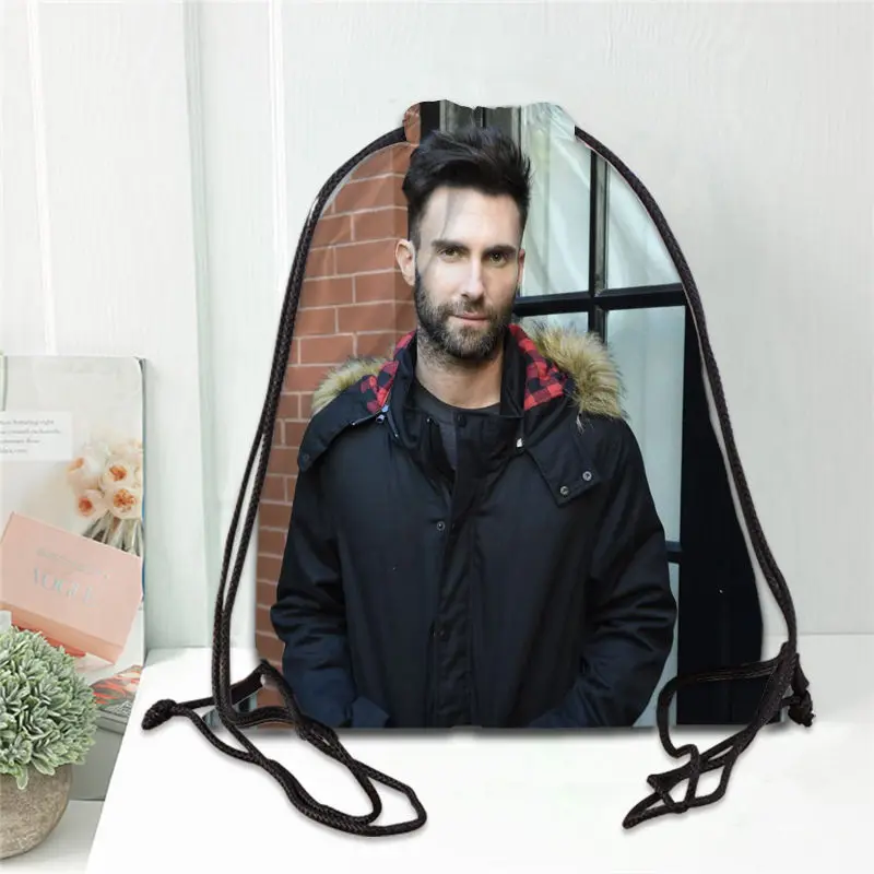 Горячая Распродажа рюкзак с принтом Adam Levine сумка на шнурке атласные мягкие сумки