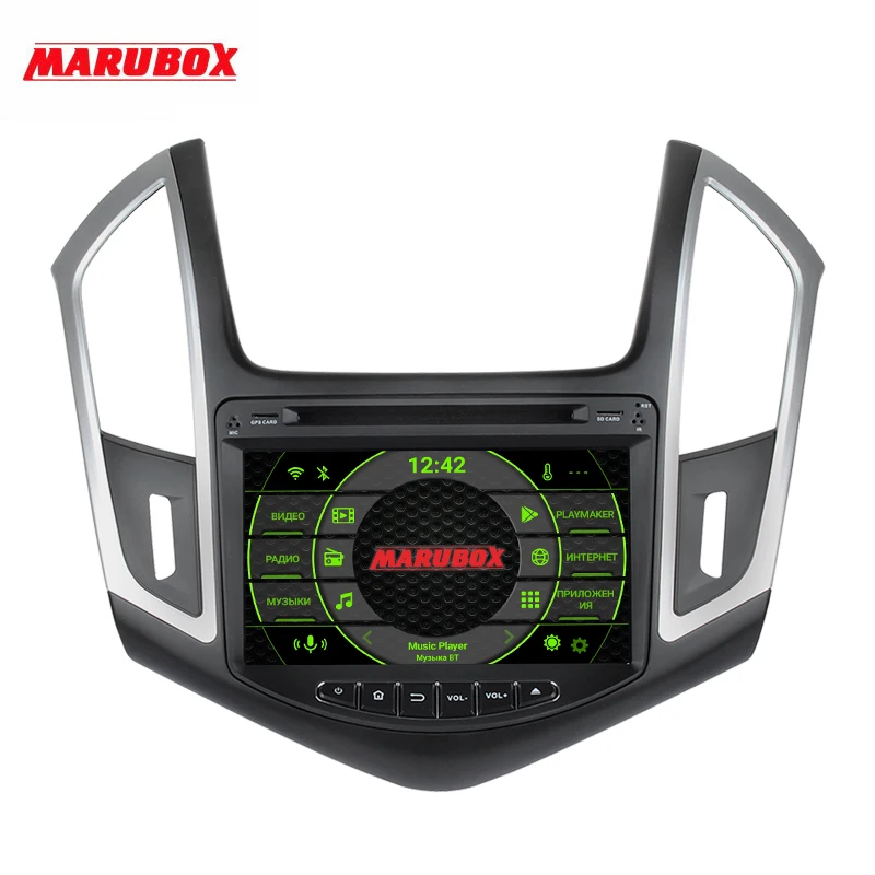 Штатная магнитола для Chevrolet Cruze, MARUBOX KD8087,Штатное головное устройство для Chevrolet Cruze 2012-, Android 9.0,Восьмиядерный процессор,встроенный DSP,IPS экран,Оперативная 4GB, Встроенная 64GB