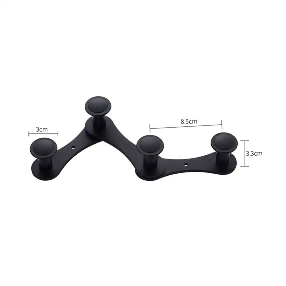 

Aluminum Row Hook Robe Heavy Duty Wall Mount Towel Hook Hanger Home Kitchen Wall Door Bathroom Hook
