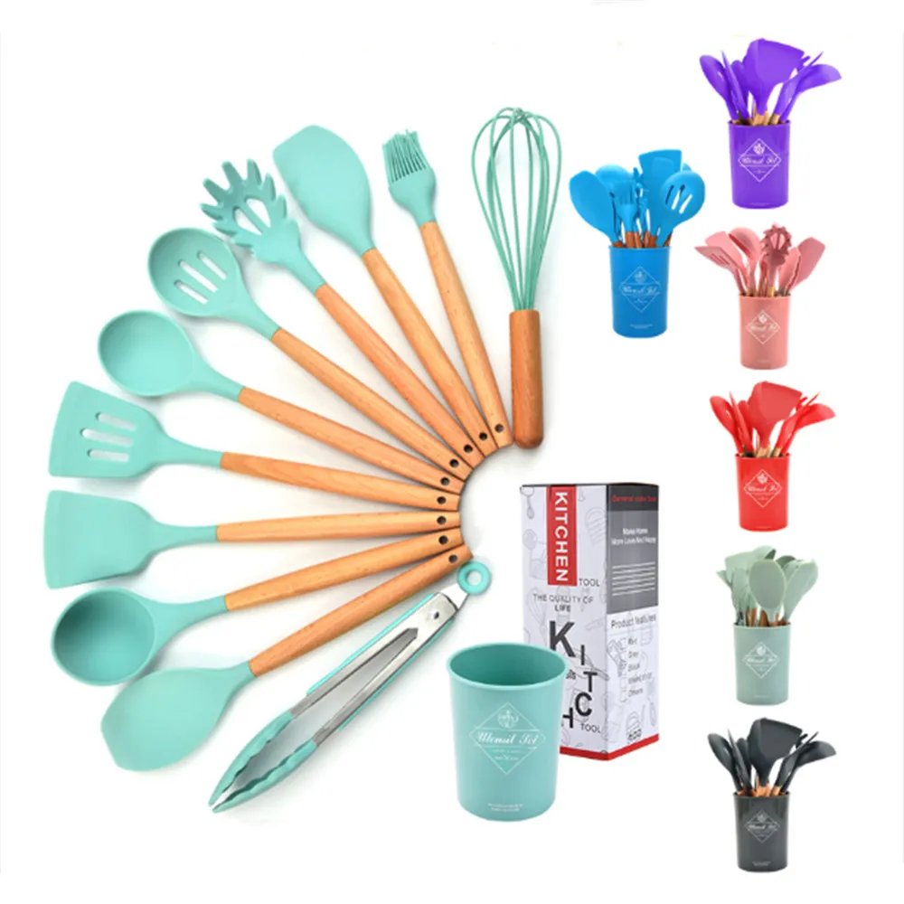 Кухонный шпатель 11 шт. силиконовый силиконовая кухонная лопаточка для сковороды