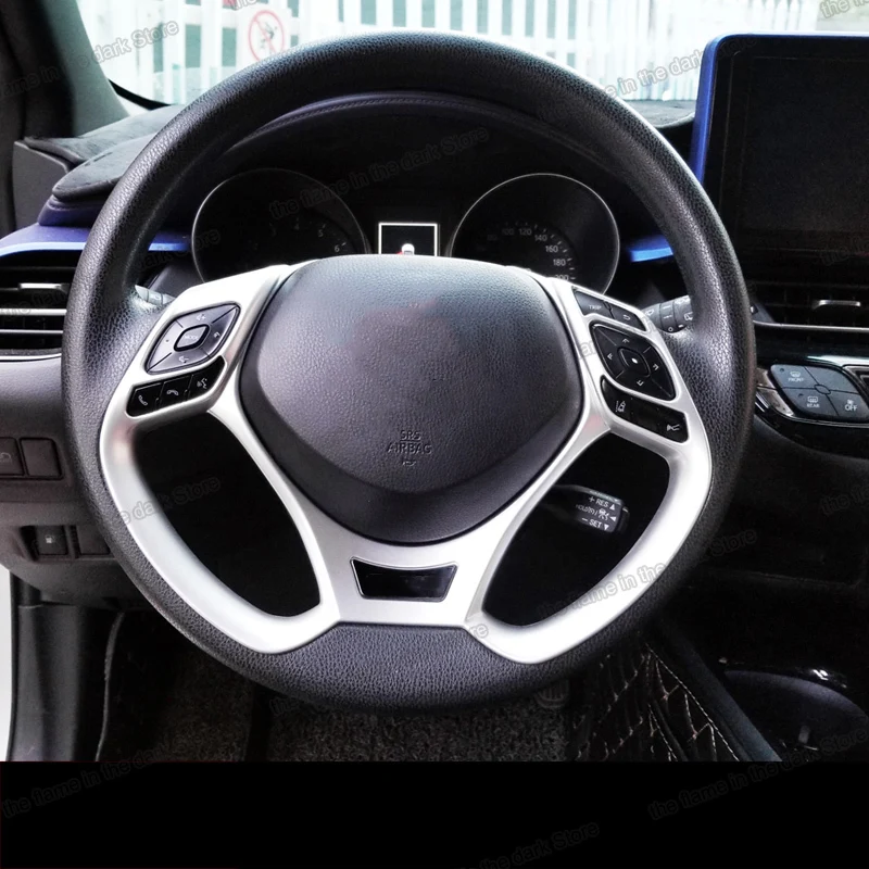 Lsrtw2017 накладка на руль автомобиля хромированная рамка для Toyota C hr 2018 2019 2020 2021 Chr