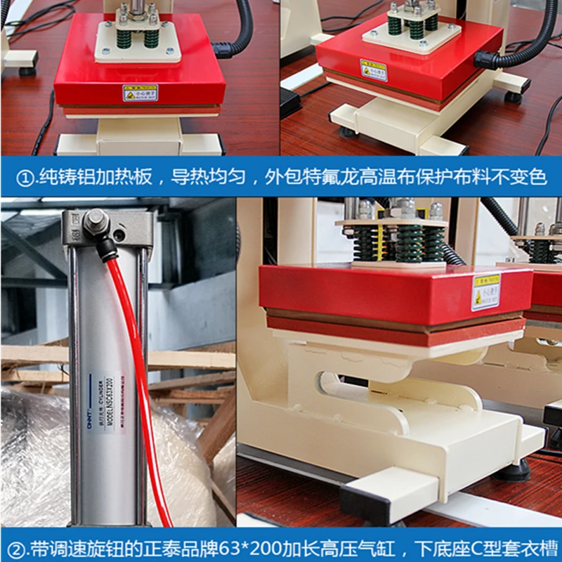 

Heat Press Machine Pneumatic automatic T-shirt Printing Machine For T-shirt shirt logo brand leather mouse pad