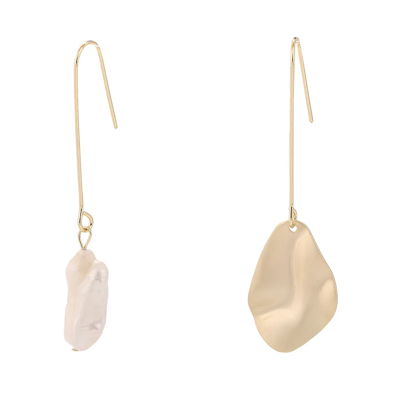 

2020 Vingate Baroque Irregular Pearl Dangle Earring Simple Geometric Drop Earrings for Women Elegant Jewelry