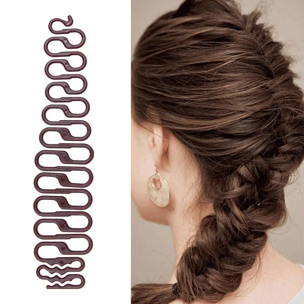 Lady French Weave Hair Braider Roller Hair Twist Styling Hairpins Barrettes for Women Hairstyle Bun Braiding Diy Accessories