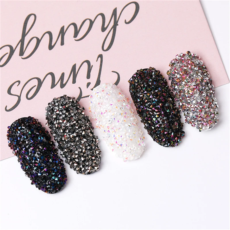 3D Glitter Nail Art Decoration Micro Drilling Sand Nail Art UV Gel Polish Rhinestones Decorations for Nails Accessories Manicure