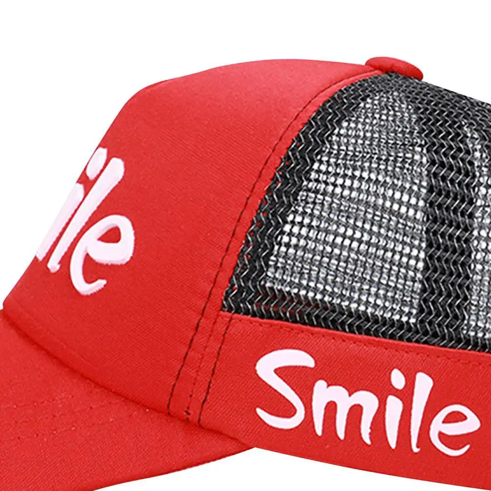 Летняя кепка с надписью Smile сетчатая бейсболка Детские наружные головные уборы