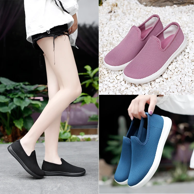 

2021 Women Spring Flats Shoes Breathable Fashion Sneakers For Females Slip on Loafers Shoes Womens Creepers Moccasins