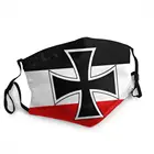 Многоразовая маска для лица с флагом немецкой империи, Пылезащитная маска с национальным флагом, респиратор, маска для рта
