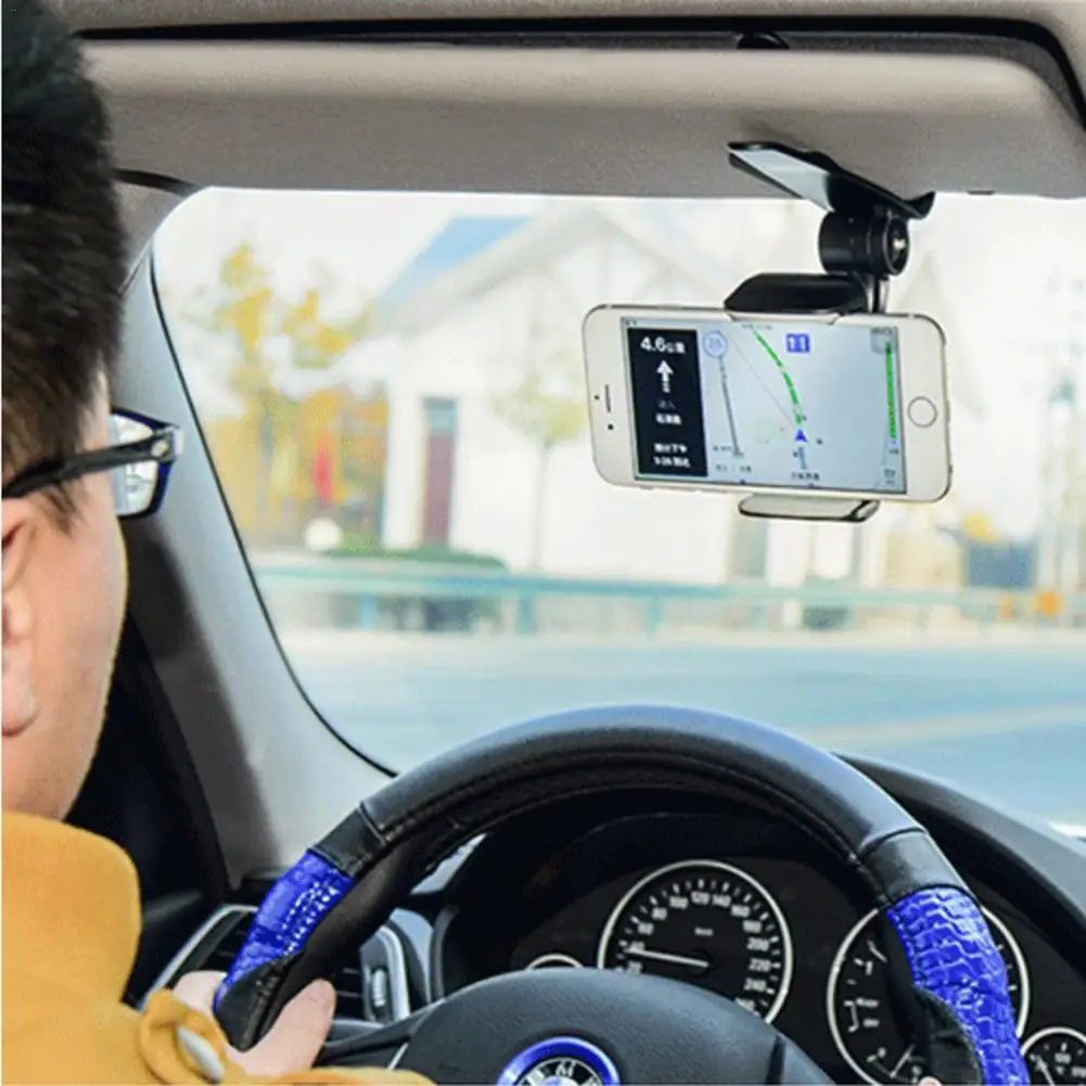 Innovative Universal Safe Sun Visor Car Phone Holder Navigation Clip Install On Mirror Handle For Mobile | Автомобили и мотоциклы