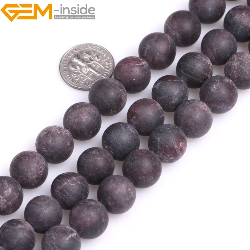 Круглый матовый красный гранат из натурального камня 4-12 мм для изготовления