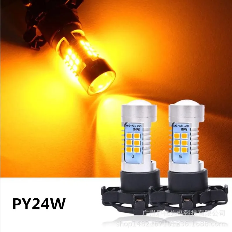

2 шт., мощсветильник Светодиодная лампа Canbus 21-SMD PY24W 5200s для BMW E90 E92