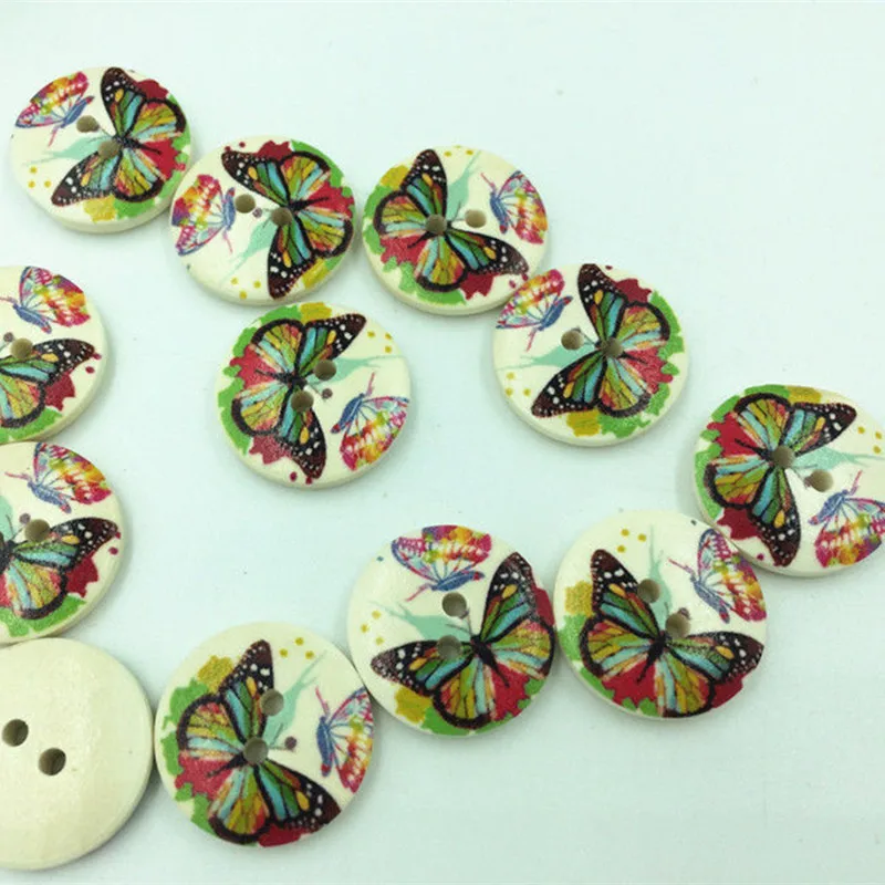 100 шт. деревянные круглые пуговицы для шитья или скрапбукинга|Пуговицы| |