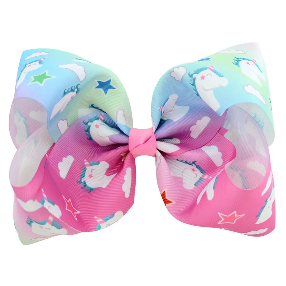 8 дюймов бант для волос 1 шт. модная заколка девочек принцесса большая мультяшная