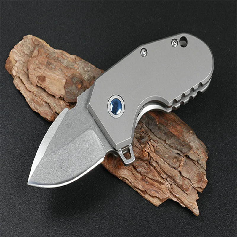 

Folding Knife Butterfly With Titanium Handle 9cr18mov Blade Survival Outdoor Pocket Hunting And Camping Tactical EDC Tool