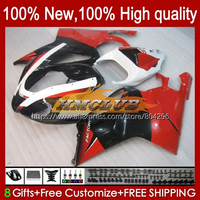 

Обтекатель RSV1000R для Aprilia RSV 1000 R RR 1000R, красный, черный, 51No.108 RSV1000 R 03 04 05 06 RSV1000RR 2003 2004 2005 2006