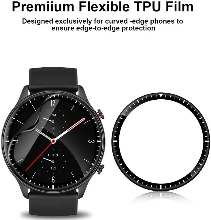 Soft TPU (Not Glass) Protective Film For Huami Amazfit GTR2 Watch Full Screen Protector Cover GTR 2 Smartwatch Protection