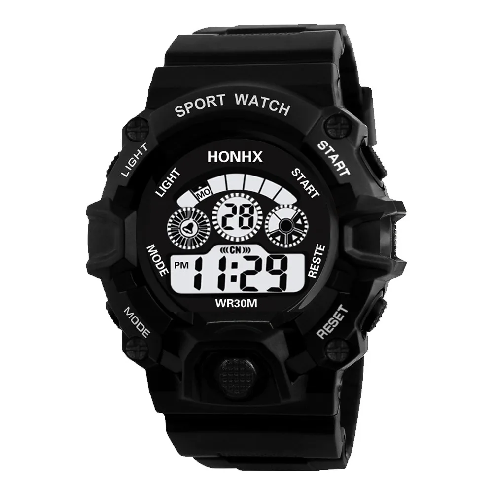 

HONHX Clock Relogio Digital Watch Men Sports Analog Military LCD Electronic Wristwatch Waterproof Life Reloj Zegarek Montre 30*