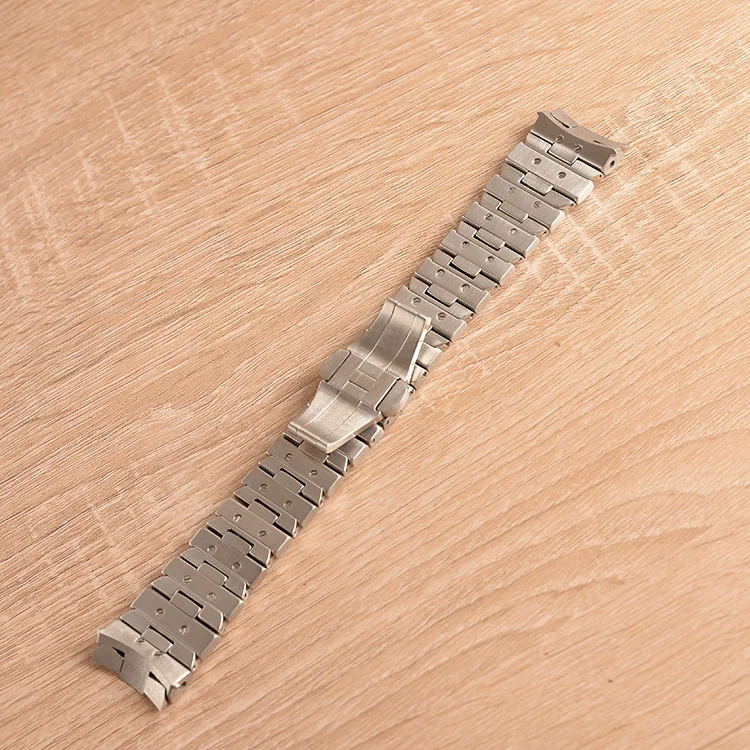 Polished Stainless Steel Watch Strap 24mm Watchband For Panerai PAM111 PAM441 Watch Band Curved Soild Metal Bracelet