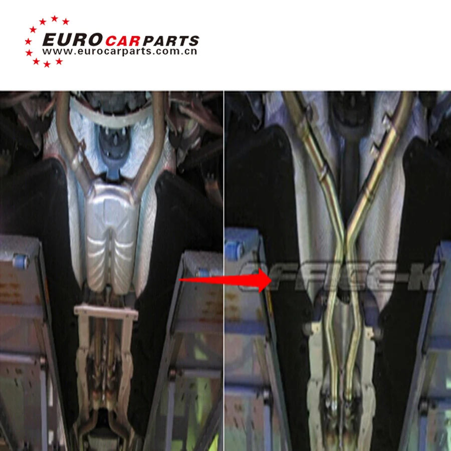 S класс w221 S500 нержавеющая сталь x pipe центральный глушитель для выхлопной трубы
