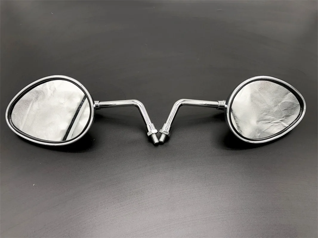 

Universal 10mm Chrome Rearview Refit Mirrors Motorcycle Motocross Scooter E-bike Racing Motorbike Side Mirror Rear View