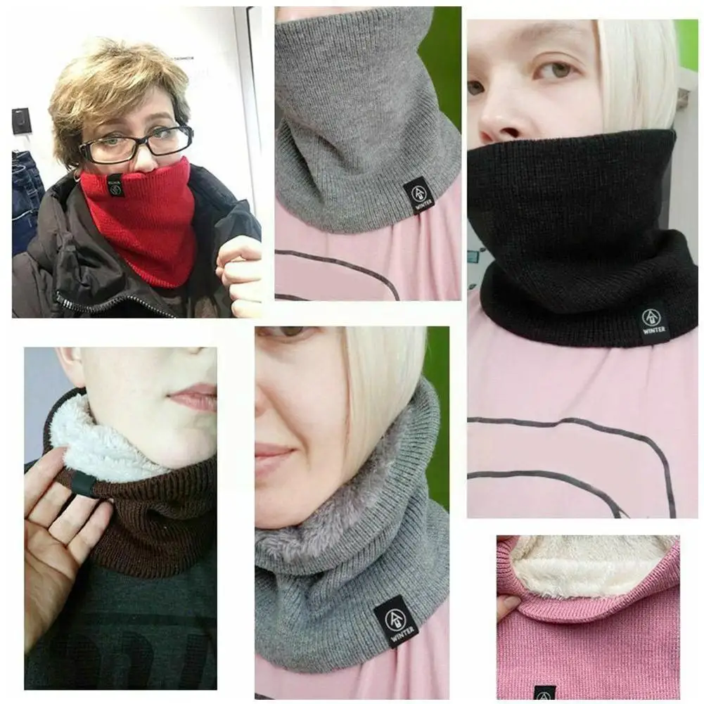 

Зимний вязаный шерстяной шарф плюс бархатный утепленный ветрозащитный сохраняющий холод шарф теплый вязаный шейный шарф оптовая продажа ...